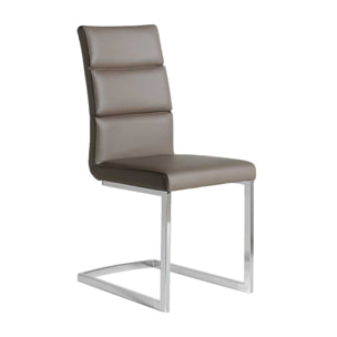 Set de 4 sillas – Polipiel y estructura cromada