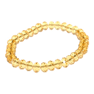 J-Line Bracelet Elast.6X8mm Cryst Jaune