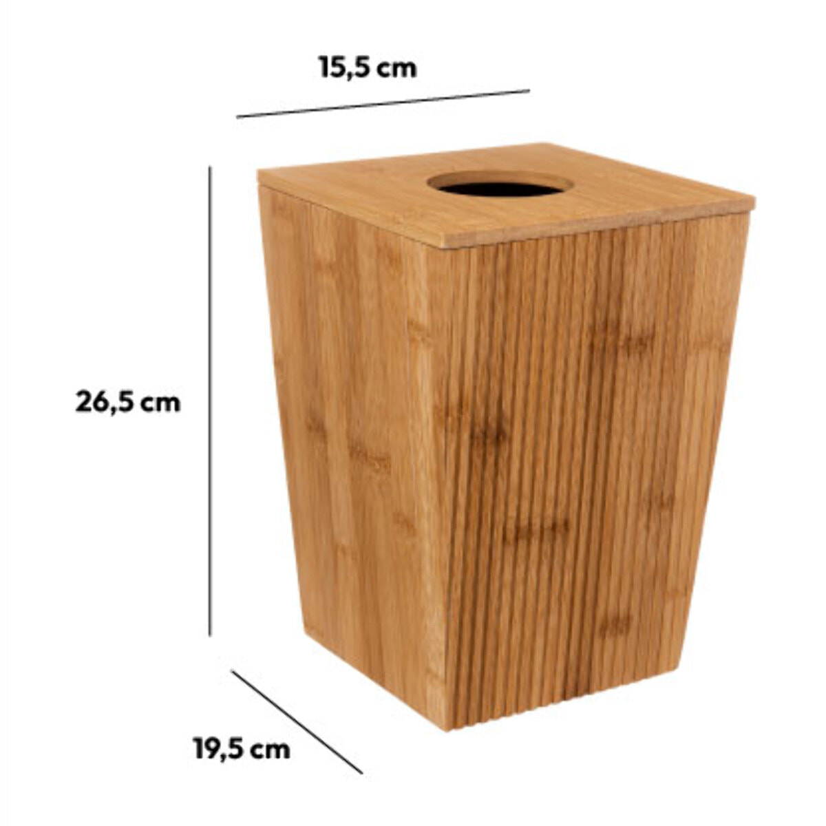 Poubelle en bambou 6L Terre Inconnue