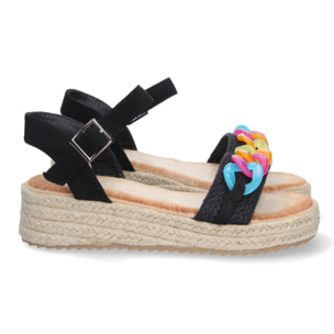 Sandalia de Plataforma con Hebilla