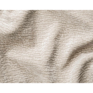 Constance - Canapé d'angle réversible 4 places convertible avec coffre en velours relief - Beige
