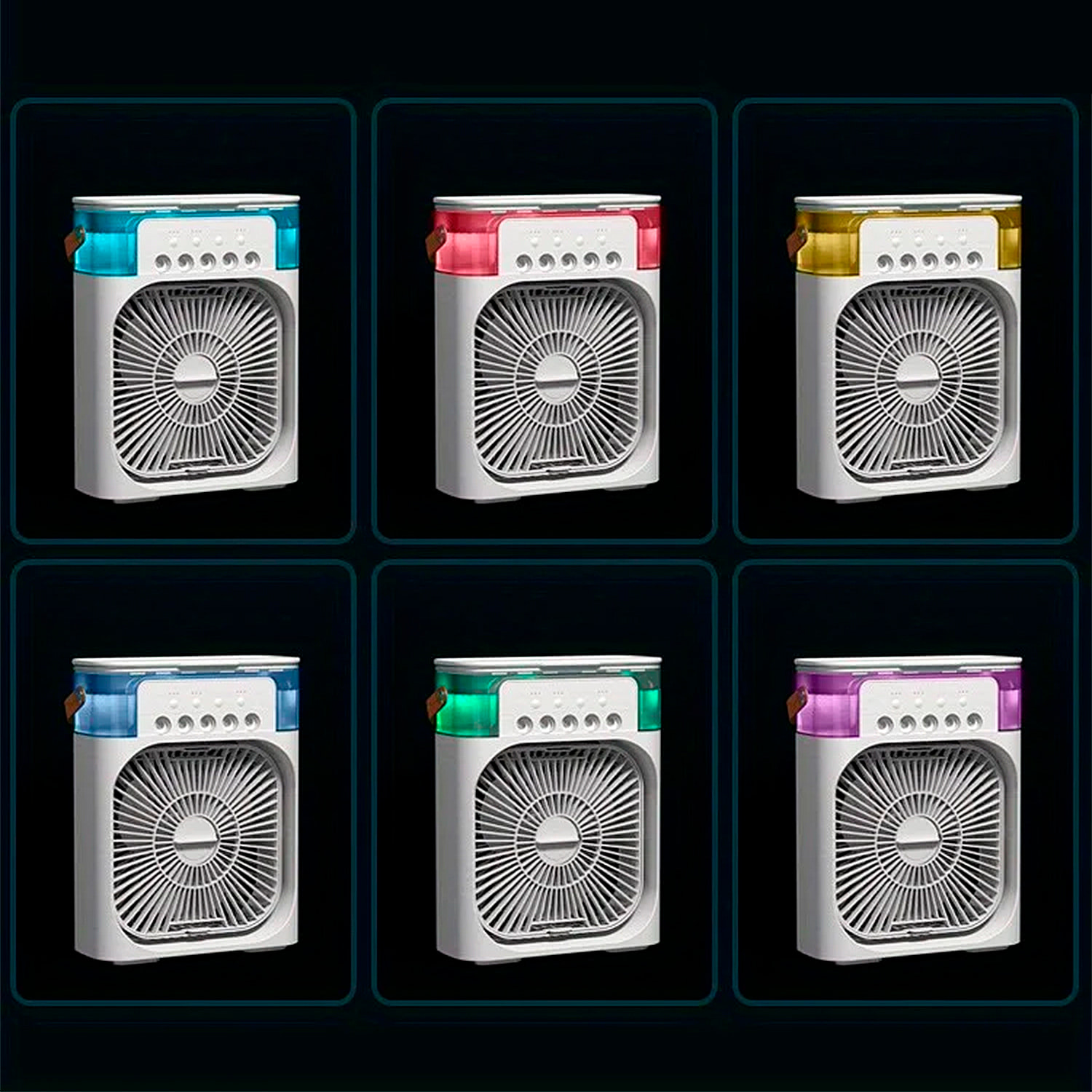 DAM Ventola aria fredda e luce RGB Colore: Bianco