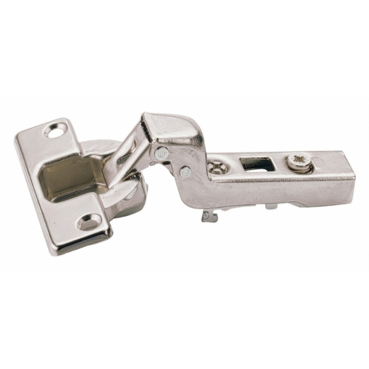 Charnière HETTICH 110° Intermat 9943 rentrant - Base -3,5 mm - TH 42 pour porte de 15 à 25mm - À visser - 48052