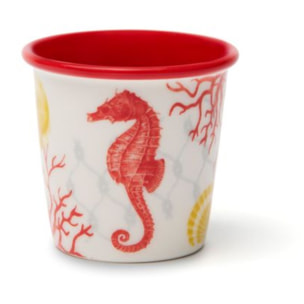 Set 6 Bicchierini Caffè Excelsa – Coral, New Bone China Rosso