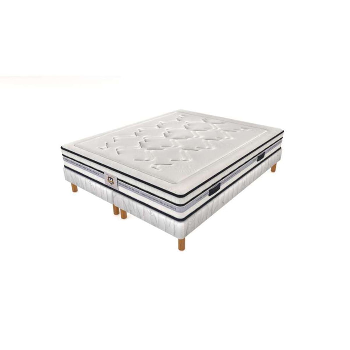 ENSEMBLE Chambourcy - Matelas 2 Places + 2 Sommiers