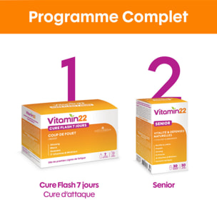 VITAMIN'22 - Programme Vitaminé  Senior - Cure  élaborée pour répondre aux besoins spécifique des 50 ans et plus - Soutien du confort visuel, mémoire, capital osseux