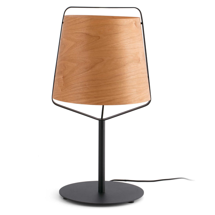 STOOD Lampe table moire et bois