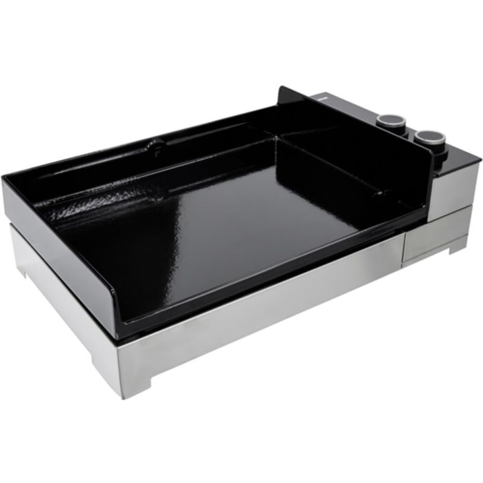 Plancha gaz FORGE ADOUR Premium 60 Inox 2brûleurs à poser, 58.5x40.5 cm