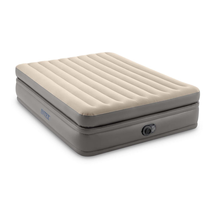 Intex Materasso Gonfiabile Dura-Beam Prime Comfort Matrimoniale con Pompa Elettrica Incorporata, 152x203x51 cm