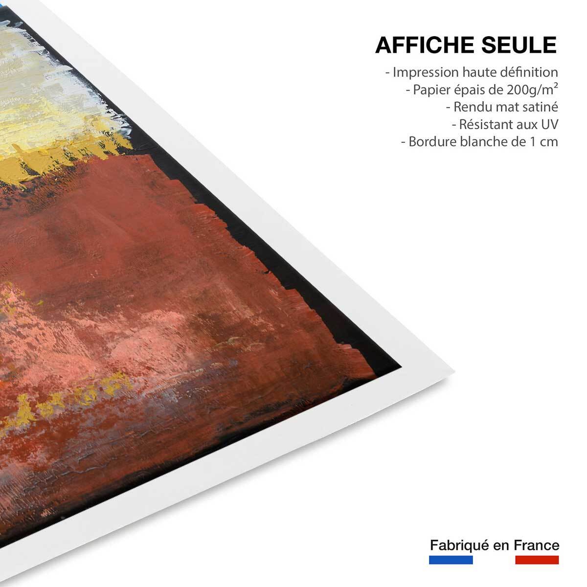 Affiche abstrait art primitif Affiche seule