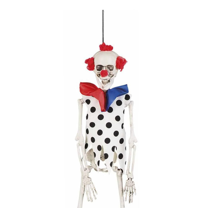 Decorazione Halloween Appendibile Scheletro Skeleton Clown 40cm