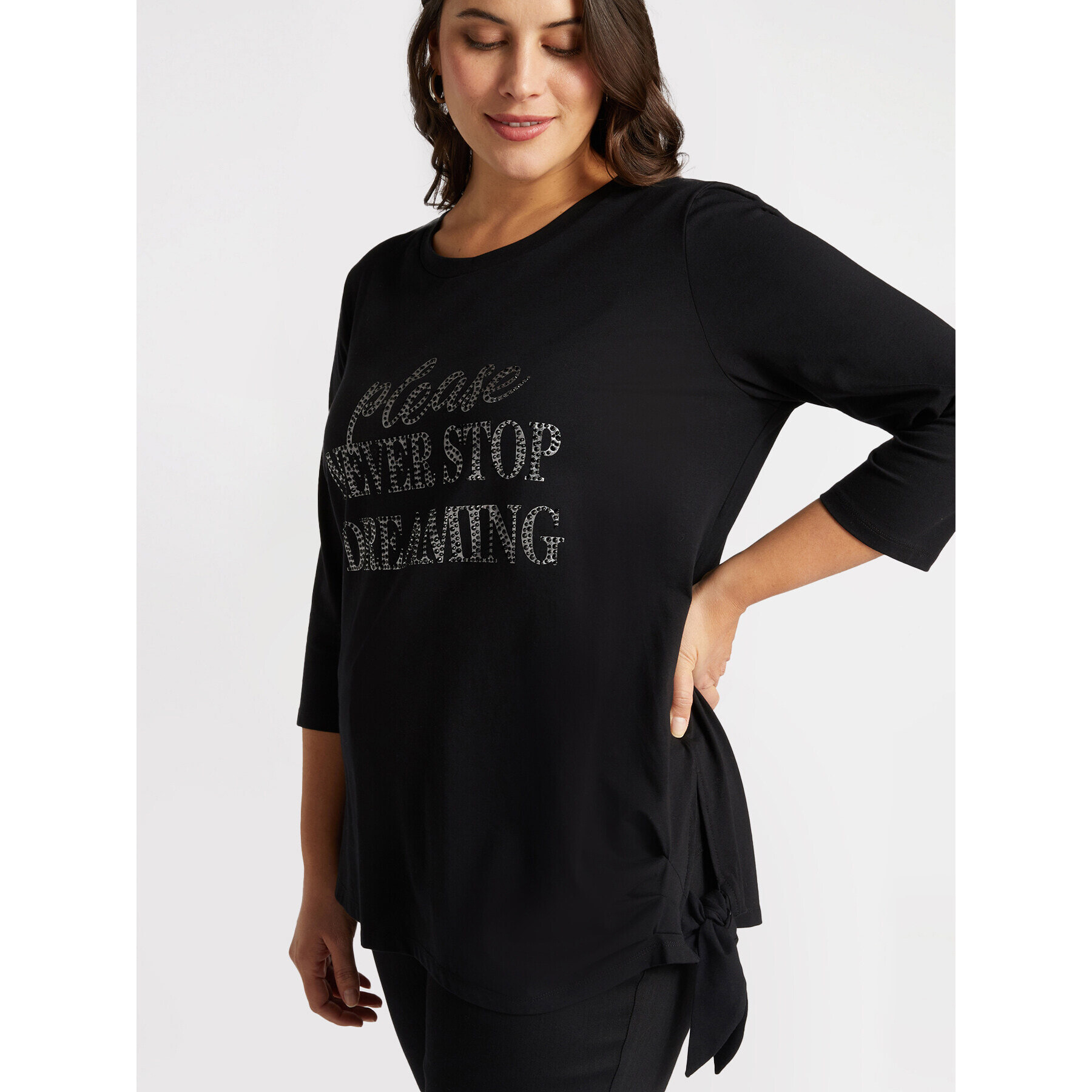 Fiorella Rubino - Camiseta con estampado de letras - Negro