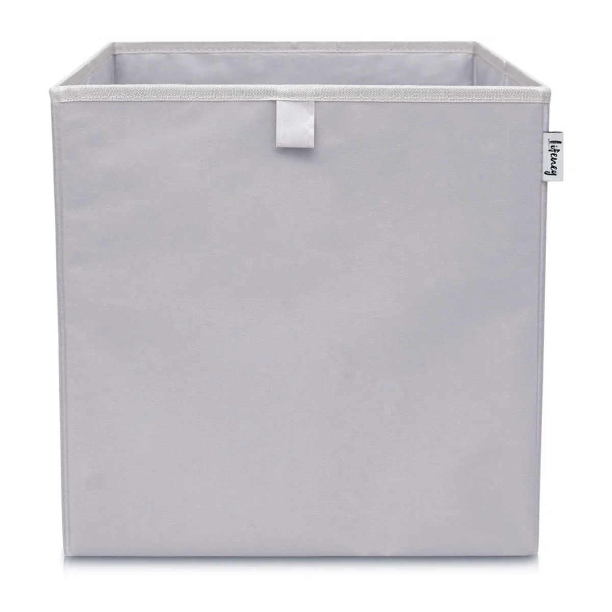 Boîte de rangement coloris gris clair, compatible avec l'étagère IKEA KALLAX Lifeney