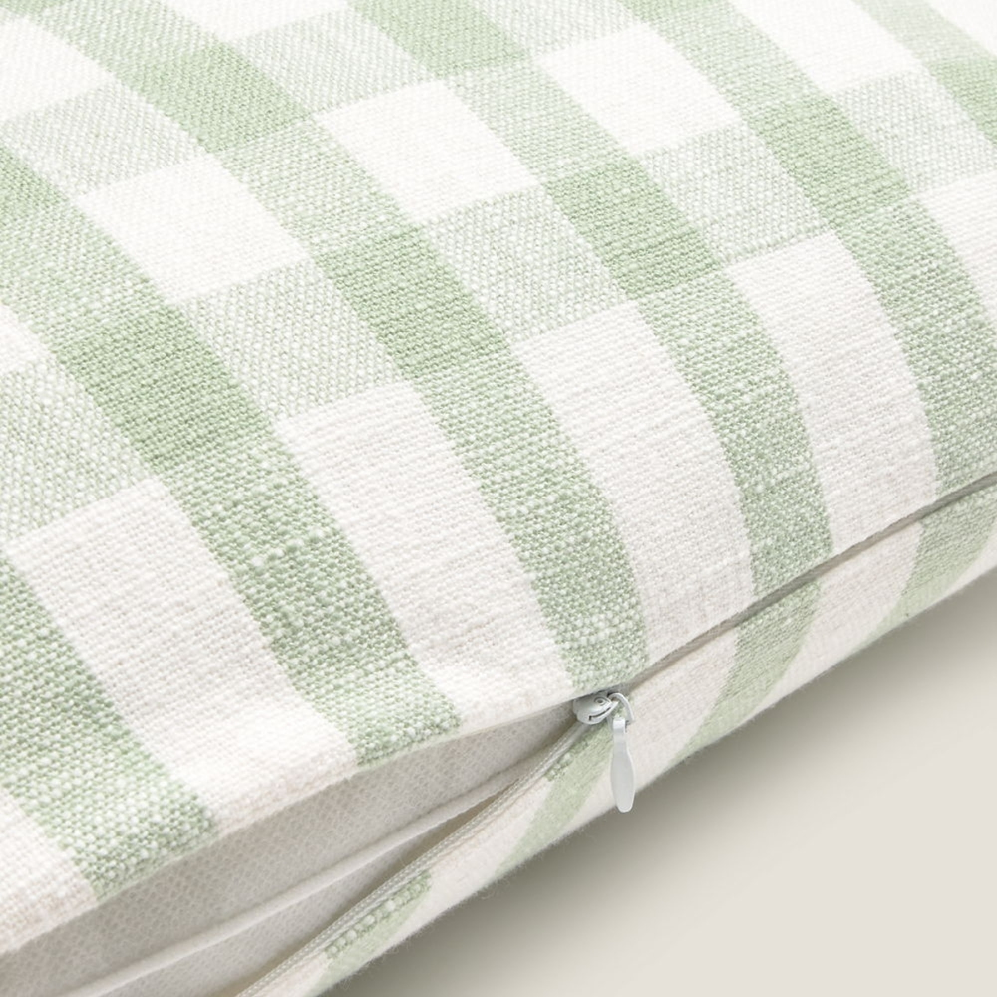 Funda de cojín algodón cuadros Soncuad color verde Algodón