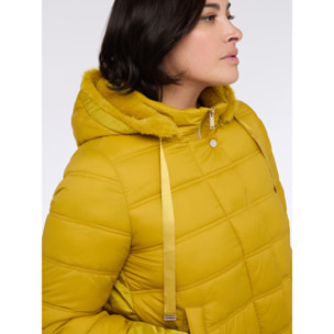 Fiorella Rubino - Plumífero híbrido con capucha y cordón - Amarillo