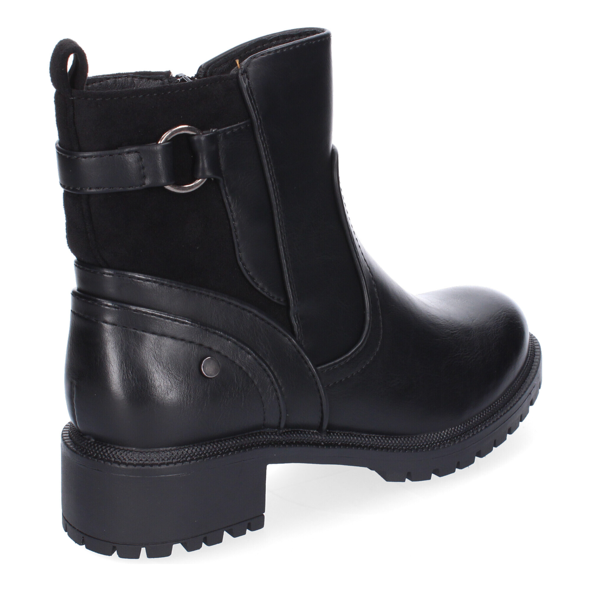 Botines de Tacón Bajo para Mujer con Adorno de Hebilla