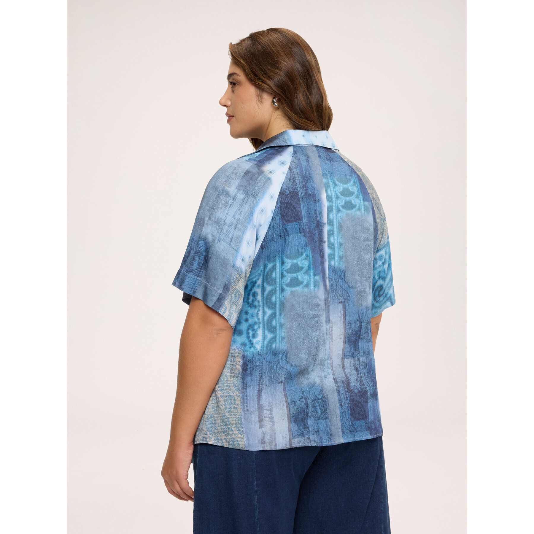 Fiorella Rubino - Blusa con stampa bandana sfumata - Blu