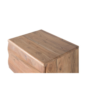 Mesitas de Noche de Madera de Acacia 50 Cm Estilo Rústico Moderno