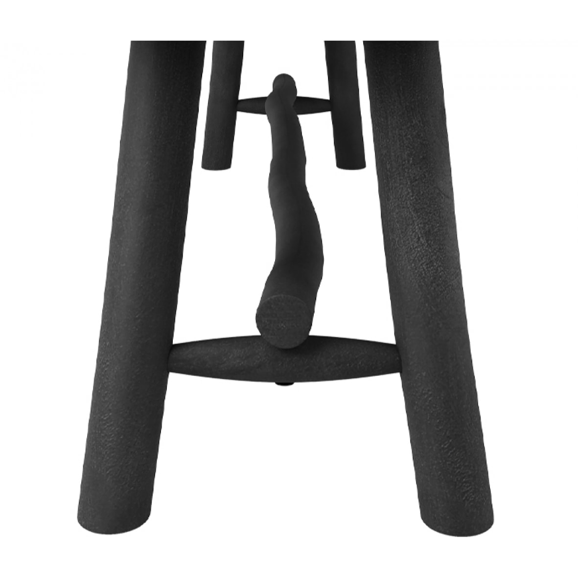 Banc noir en bois de manguier 145 cm - Toxis