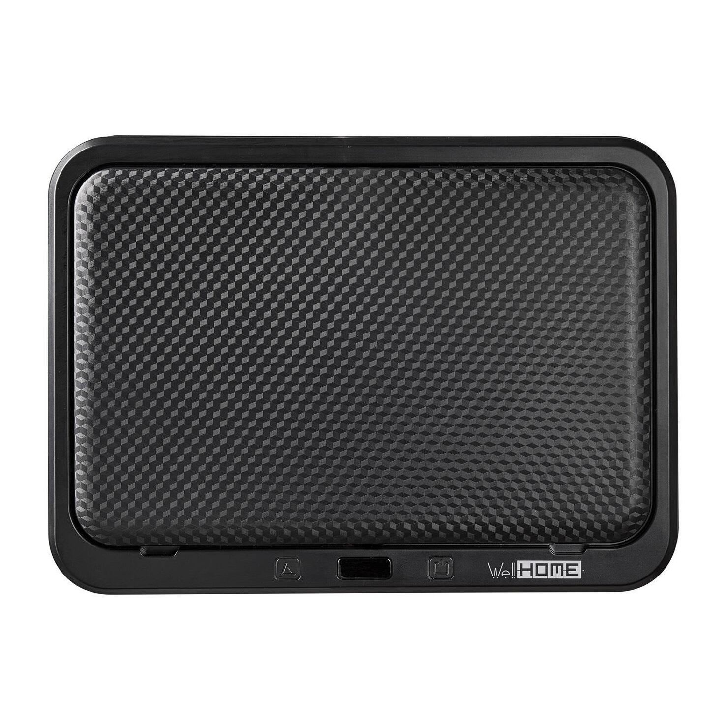 Well home - cubo de basura inteligente con apertura automática y contacto manual 30l, 35,5x26x60cm color negro.