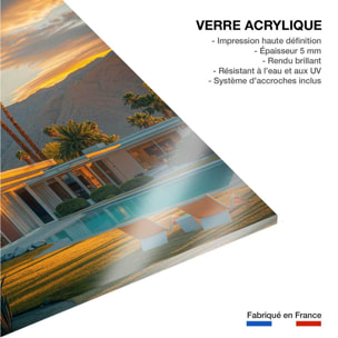 Tableau architecture maison moderne de palm springs  Tableau plexiglas