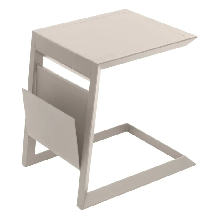 Table d appoint de jardin carrée "Allure" argile 55 x 45 x 55cm en aluminium