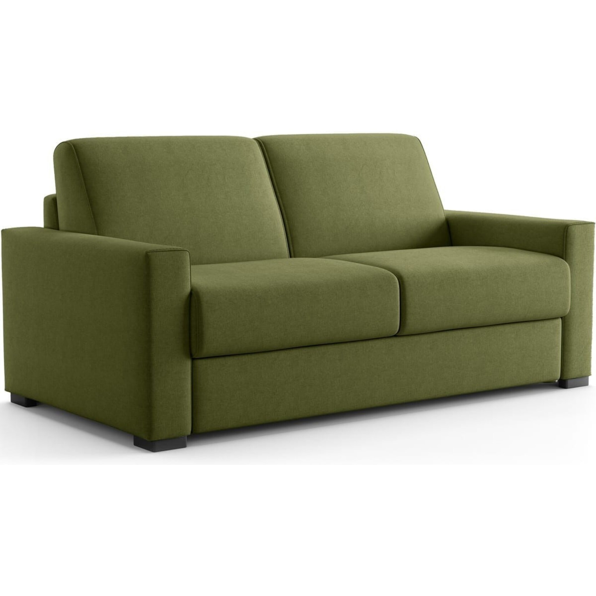 Canapé droit convertible 3 places en tissu chenille - ouverture express - ANZIO