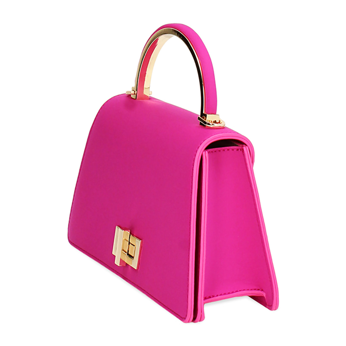 Mini bag donna fucsia in tessuto