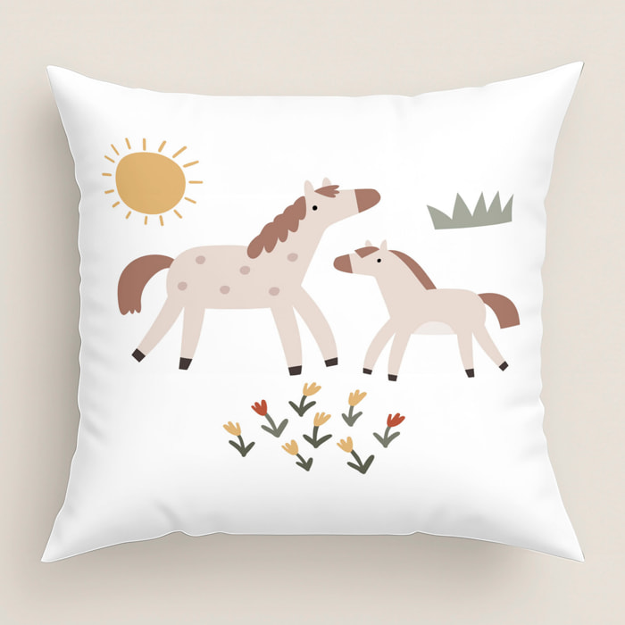 Cool Kids - Funda de Cojín Estampado - Con Cremallera - Sin relleno - 100% Algodón - Farm Life