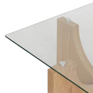 Table basse "Etini" miel 85x85x45cm