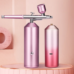 Strumento portatile per l'iniezione di ossigeno. Spray portatile ad alta pressione, ossigeno dell'acqua regolabile, strumento di bellezza idrata e nutre la pelle.