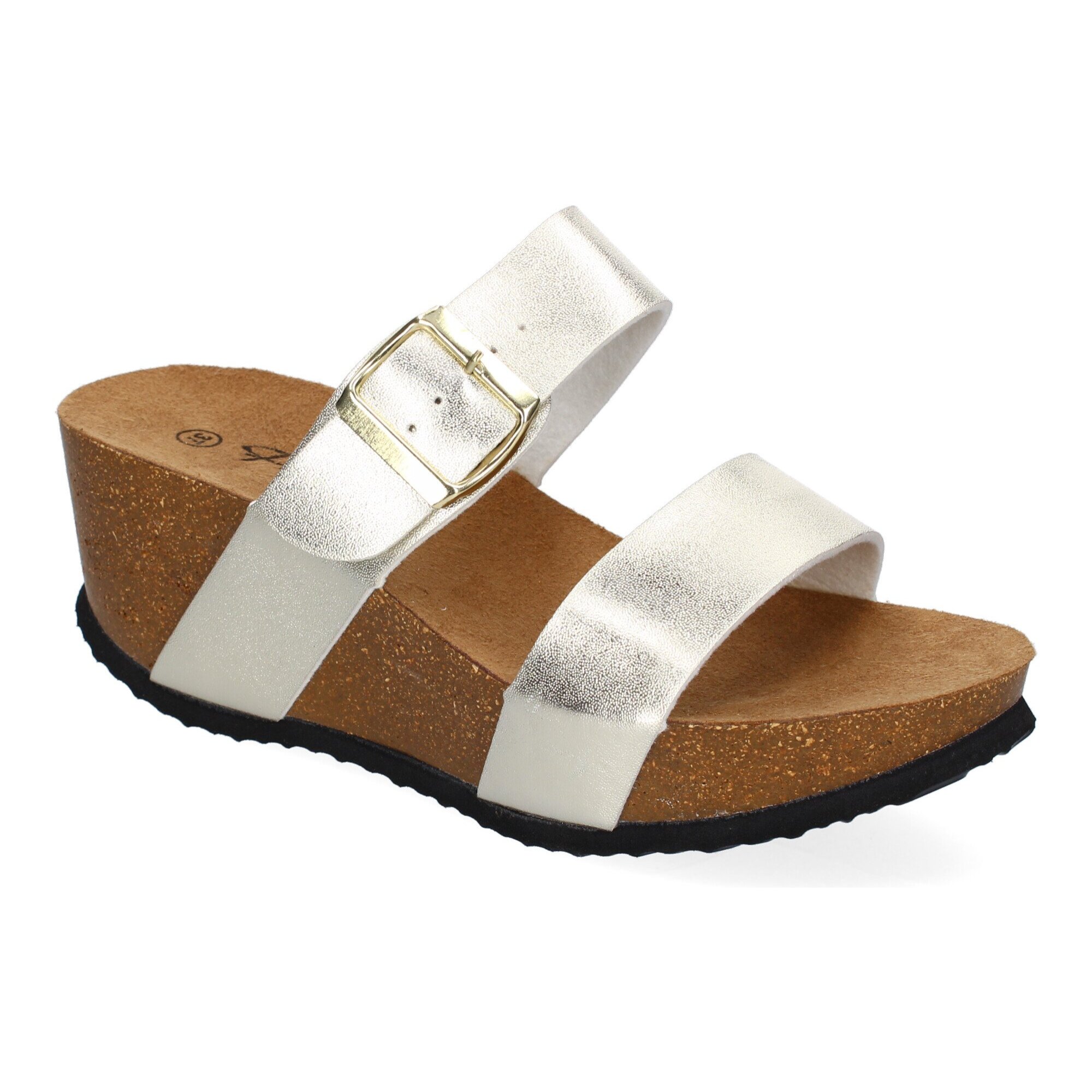 Sandalia de Cuña Bio con Pala Fina, Super Comodas, Talon Abierto