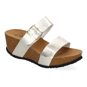 Sandalia de Cuña Bio con Pala Fina, Super Comodas, Talon Abierto