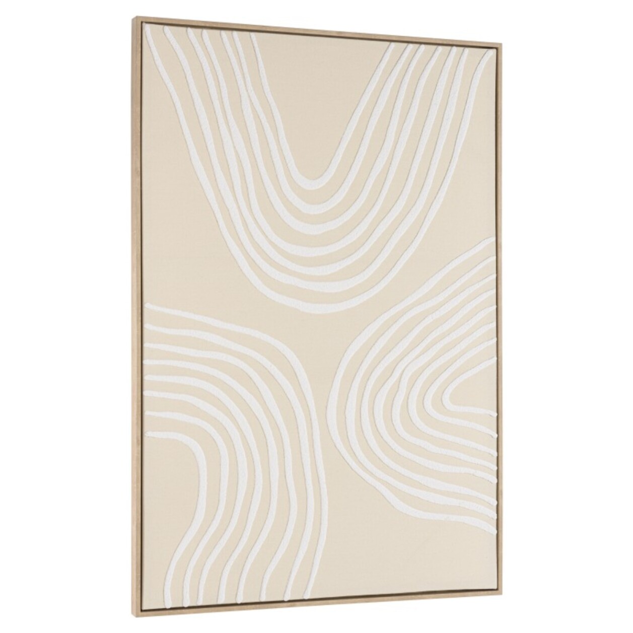 HOMER - Décoration murale A - 83x123cm lignes abstraites, cadre naturel