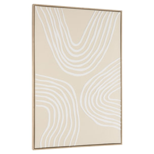 HOMER - Décoration murale A - 83x123cm lignes abstraites, cadre naturel