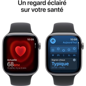 Montre connectée APPLE WATCH 42mm Alu Gris / Noir Serie 11 S/M Cellular