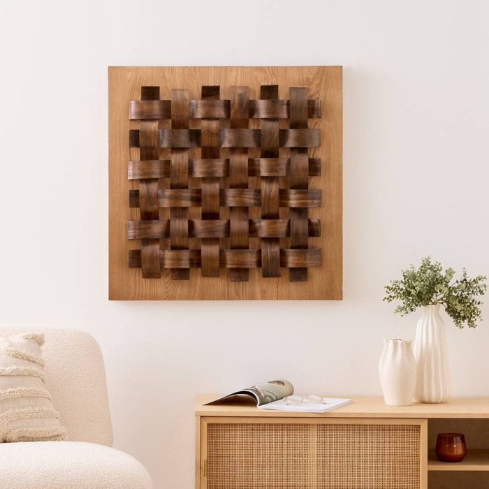 Décoration murale Marc 76x76cm marron