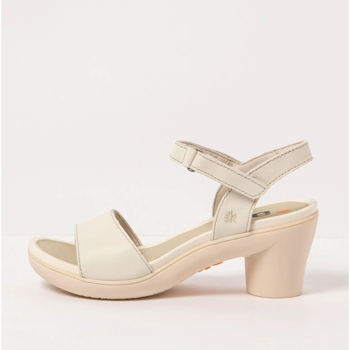 Sandalias con tacón 1475 NAPPA CREAM/ ALFAMA color Cream