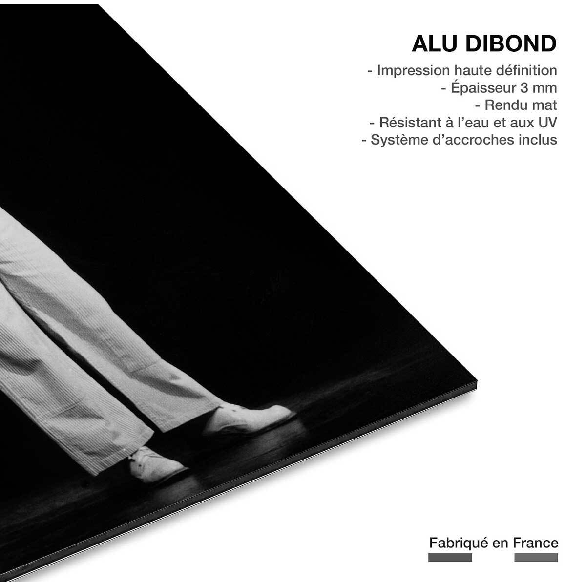 Tableau coluche sur scène  Tableau alu Dibond