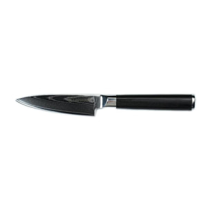 Couteau à légumes noir damas 21cm avec étui - "Core"