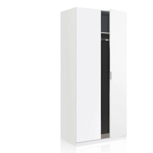 Armario de 2 puertas y diseño práctico en blanco 81x180 cm Astra Blanco