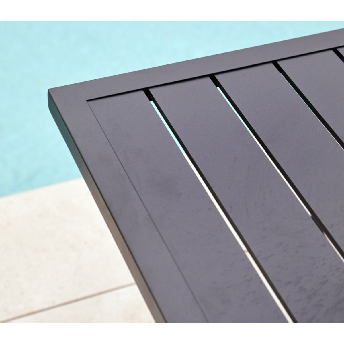 Ensemble table et chaises de jardin  - gris - GUETHAROS