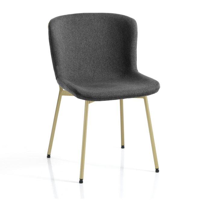 Oresteluchetta Set 4 Sedie RANN GREY GOLD