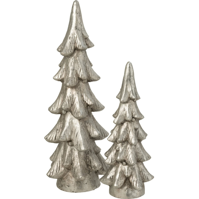 J-Line décoration Sapin de Noël - magnésium - argent - large