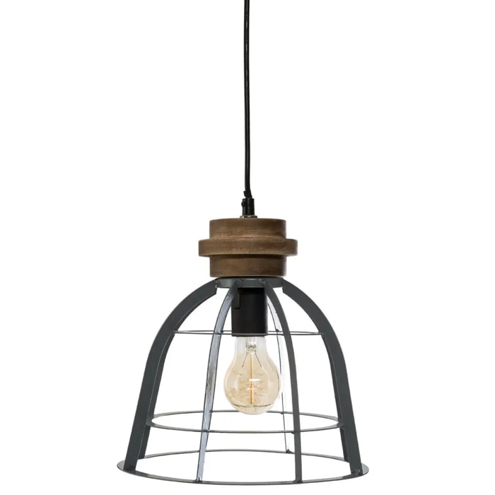 Suspension "Berry" métal gris D25cm