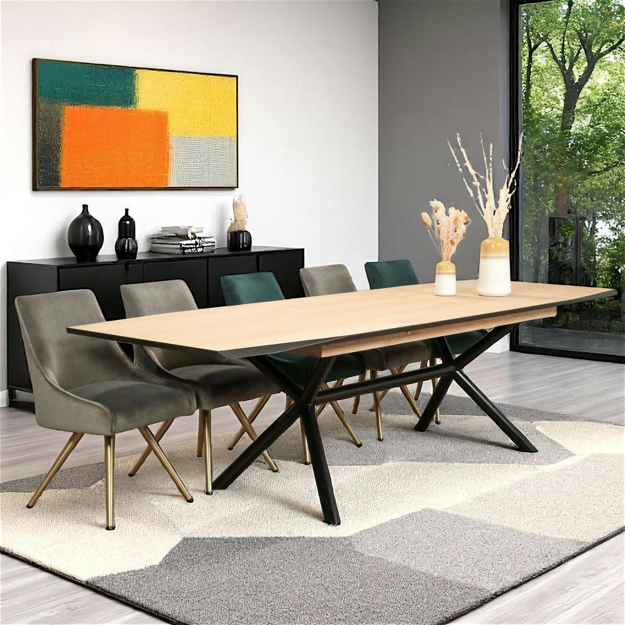 Table extensible en chêne blanc 200-290 cm ZONZA