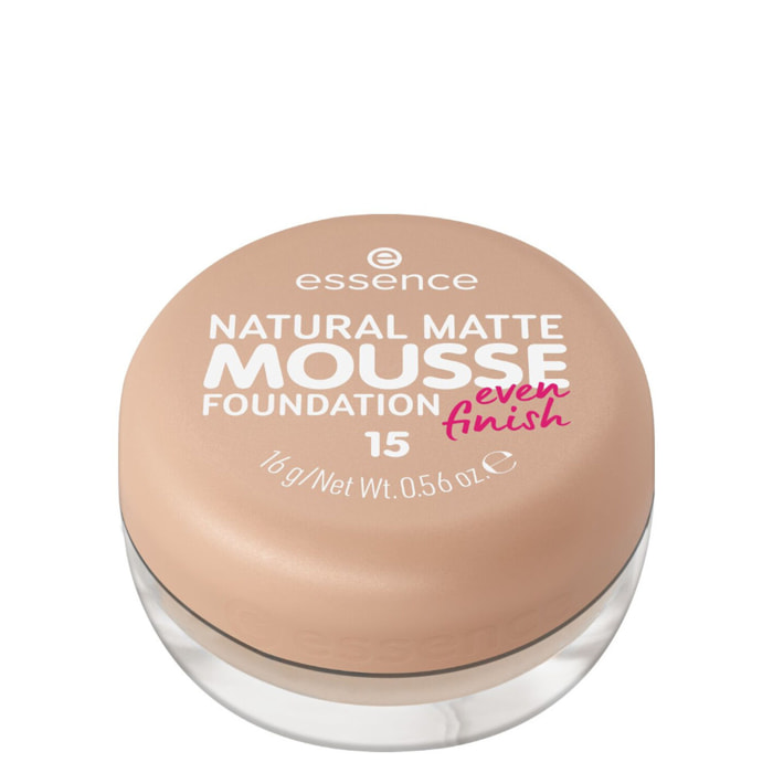 Natural Matte Mousse - Fond de Teint Mousse Fini Poudré
