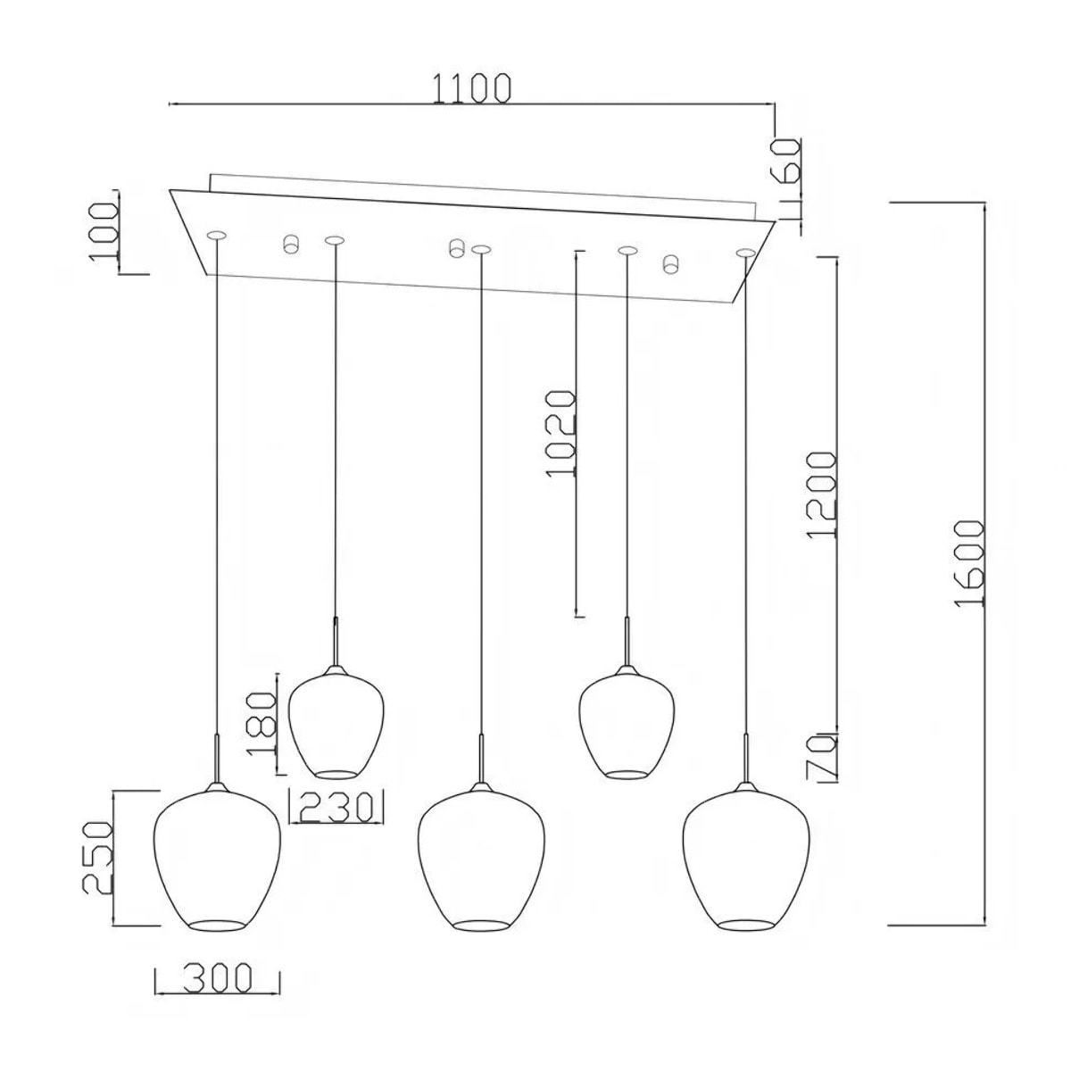 Suspension Sphere 5 ambrée Kare Design