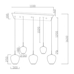 Suspension Sphere 5 ambrée Kare Design