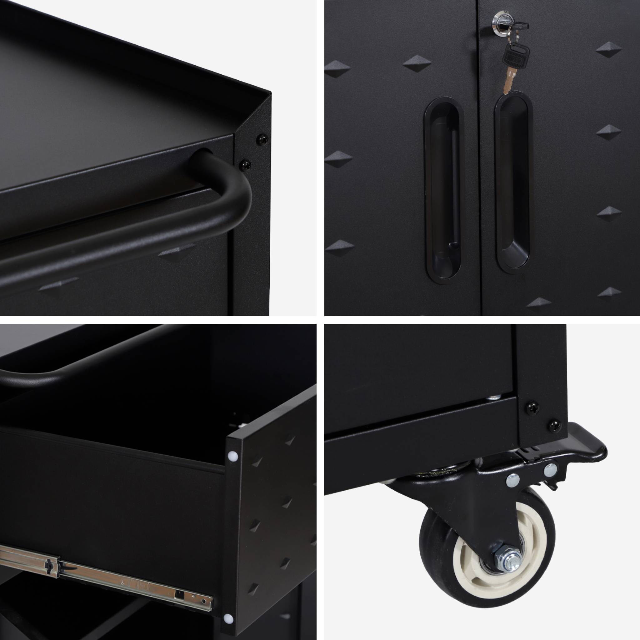 Meuble bas de rangement pour garage avec 2 portes